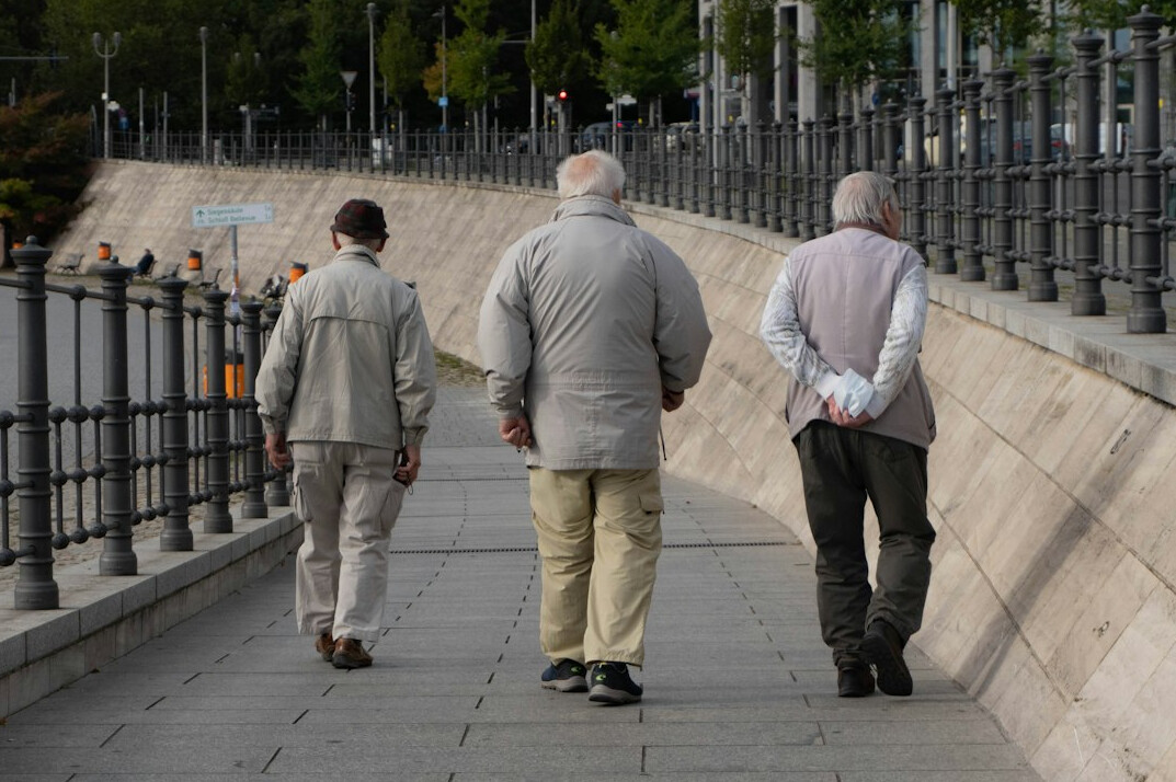 seniors on a group walk